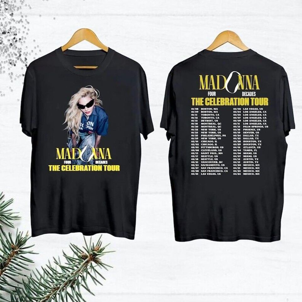 Madonna The Celebration Tour 2024 Double Sided Shirt