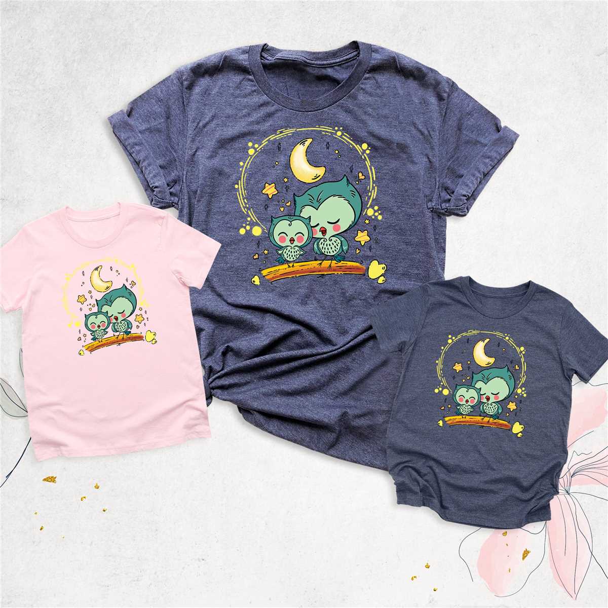 Mama And Mini Owl Shirts, Mom Shirt, Mama T- Shirt, Premium Shirt