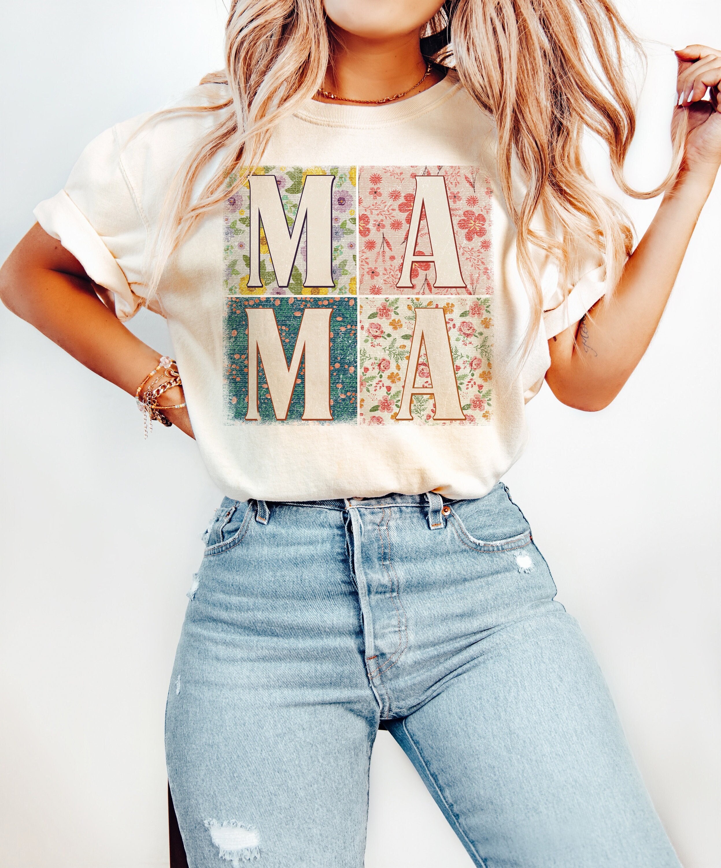 Mama And Mini Retro Boho Shirt, Mom Shirt, Mama Shirt, Mother's Day Shirt, Shirt For Mom