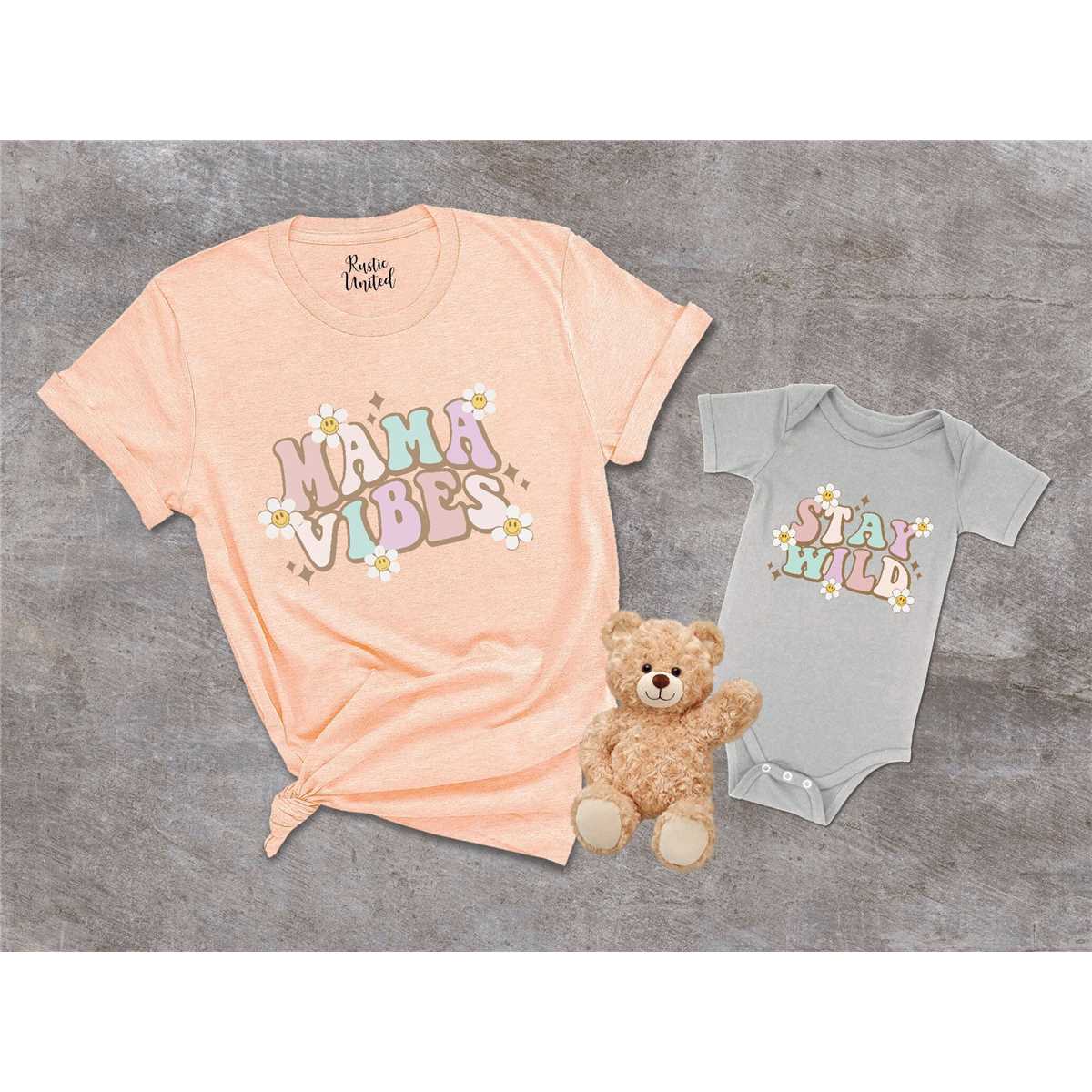 Mama And Mini Vibes T-Shirt, Mom Shirt, Mama T- Shirt, Premium Shirt