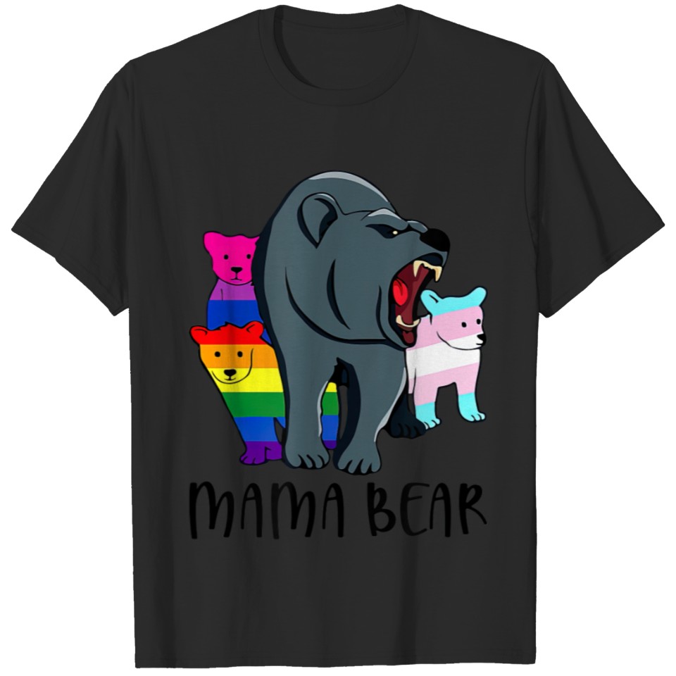 Mama Bear Proud Mom Of Lgbt Bisexual Transgender T-Shirt