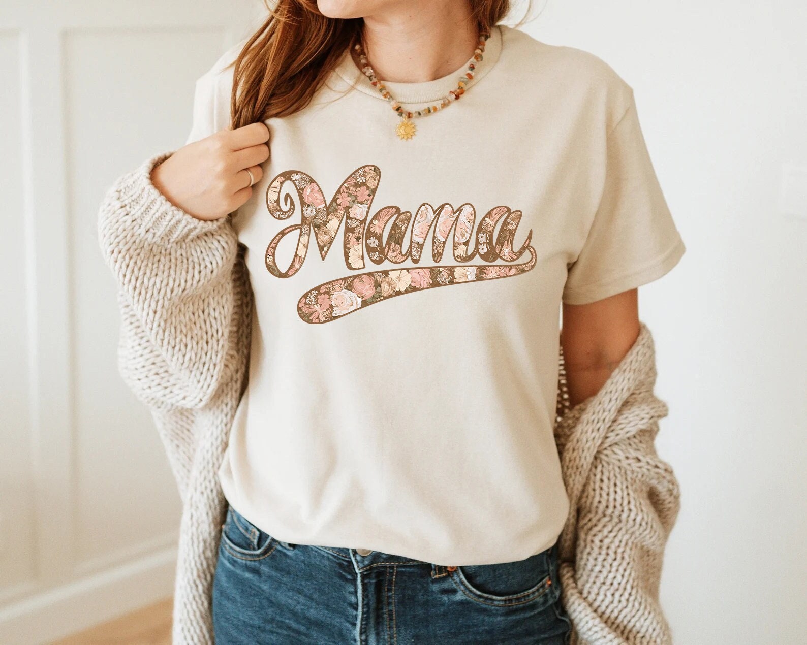 Mama Floral Shirt, Mom Shirt, Mama Shirt, Grandma Shirt, Premium Shirt, Shirt For Mom