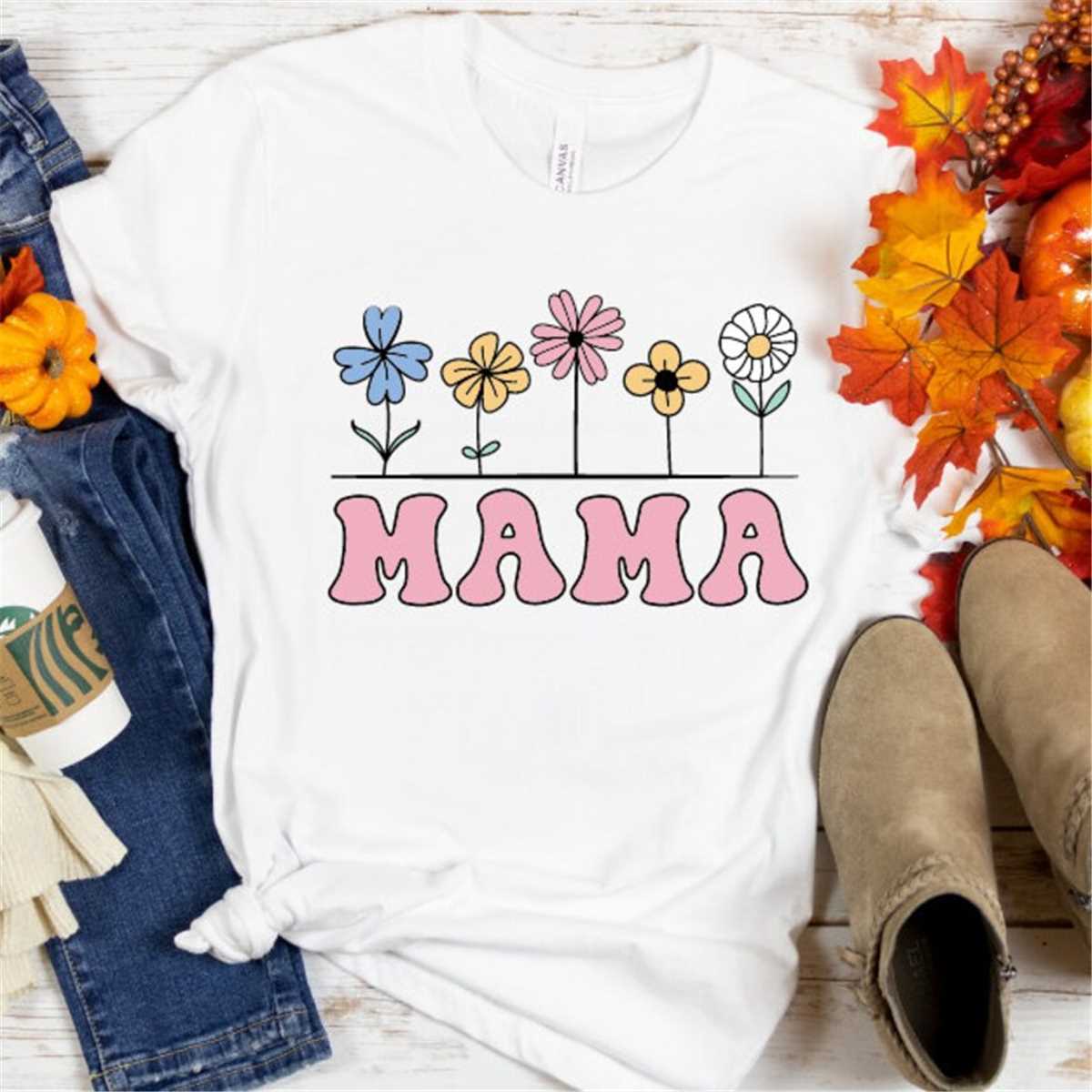 Mama Floral T-Shirt, Mom Shirt, Mama Shirt, Premium Shirt 8