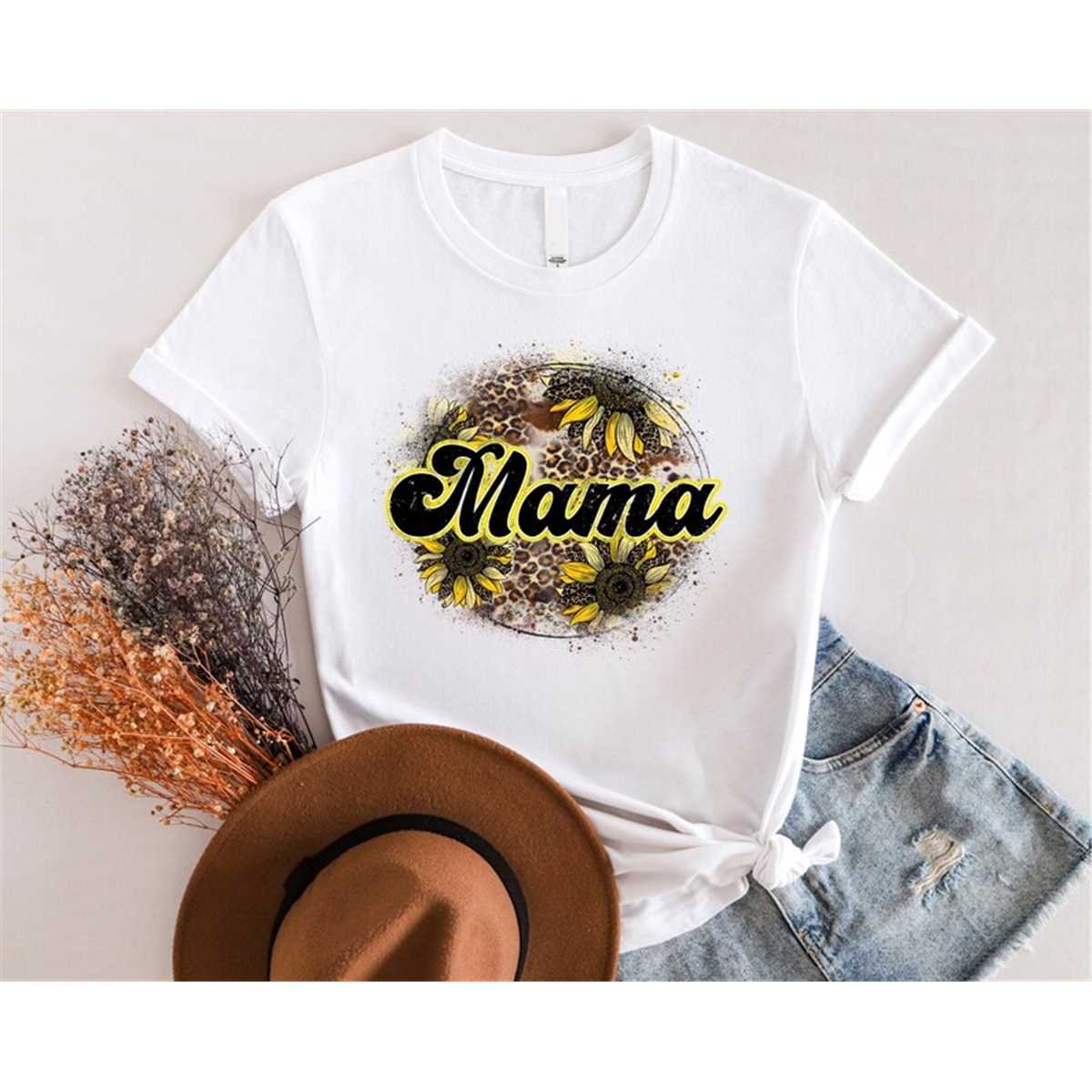 Mama Flower Vintage T-Shirt, Mom Shirt, Mama T- Shirt, Premium Shirt