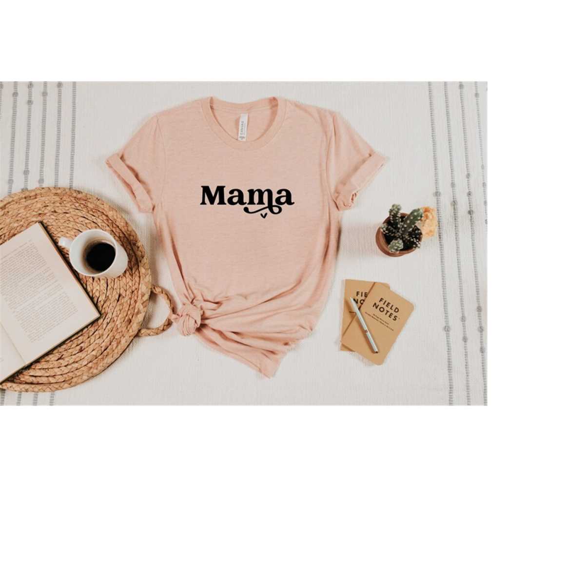 Mama Heart Script Shirt, Mom Shirt, Mama Shirt, Mother'S Day Shirt, Mother'S Day Gift