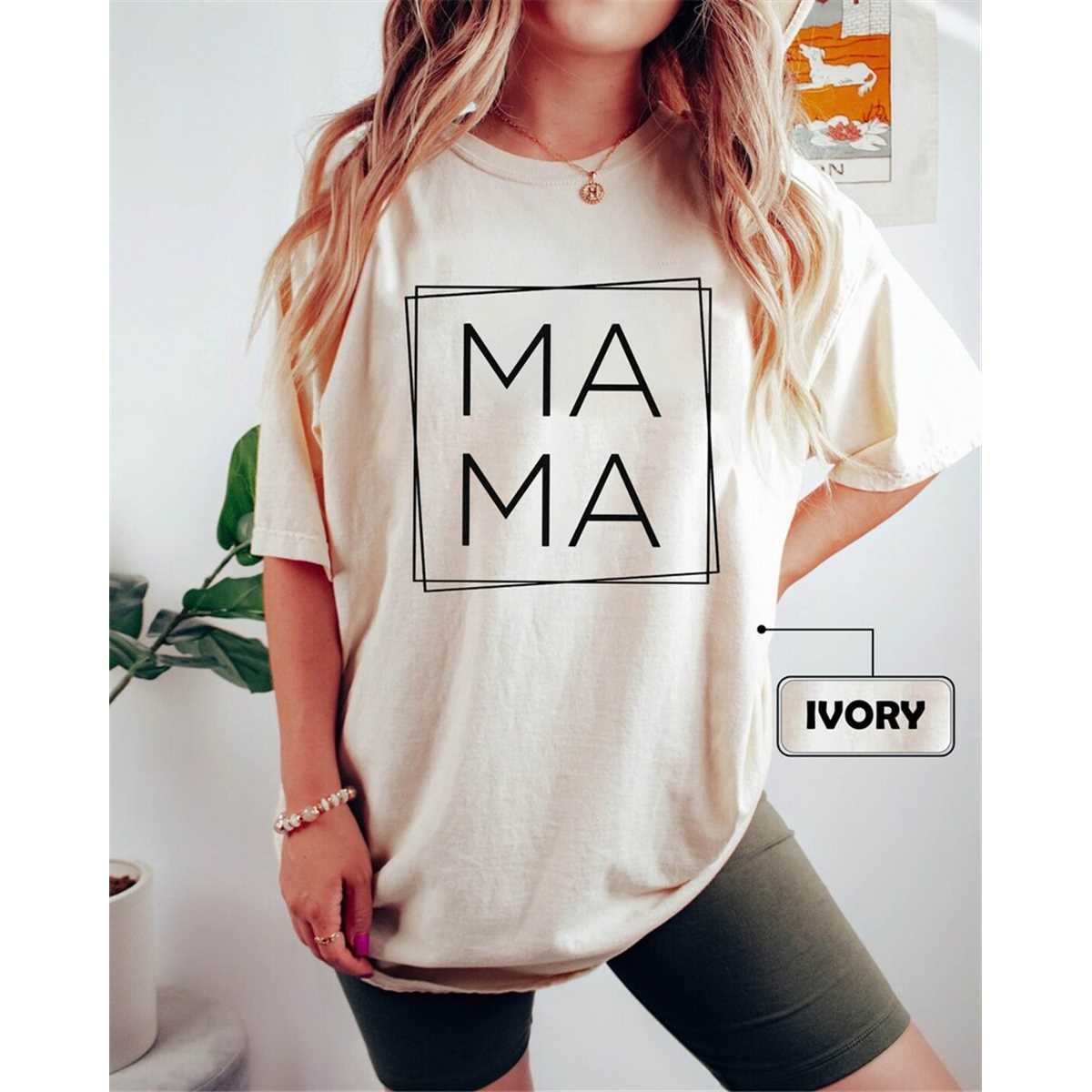 Mama In Square T-Shirt, Mom Shirt, Mama T- Shirt, Premium Shirt