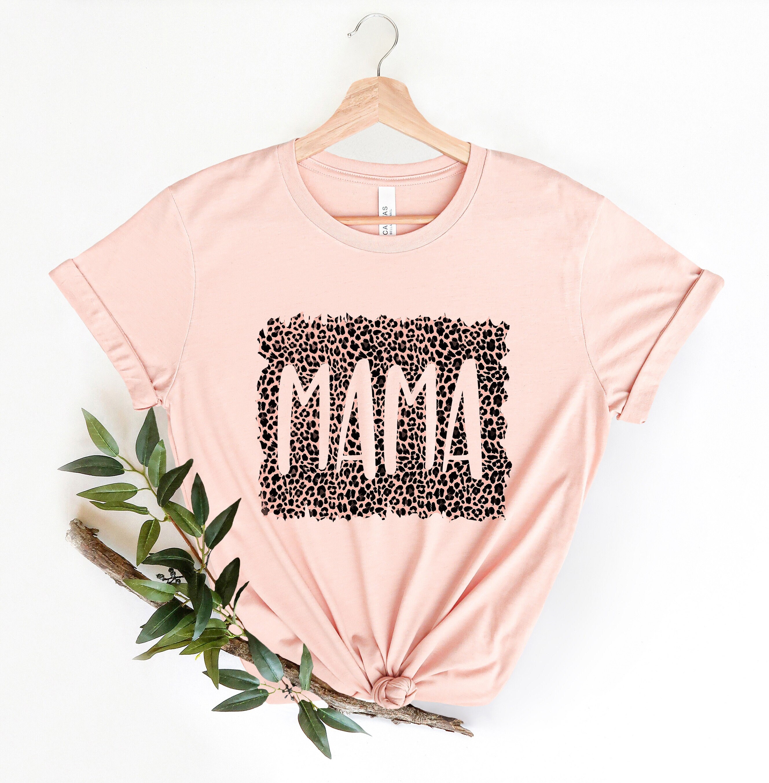 Mama Leopard Print T-Shirt, Mom Shirt, Mama Tee, Mother'S Day Gift