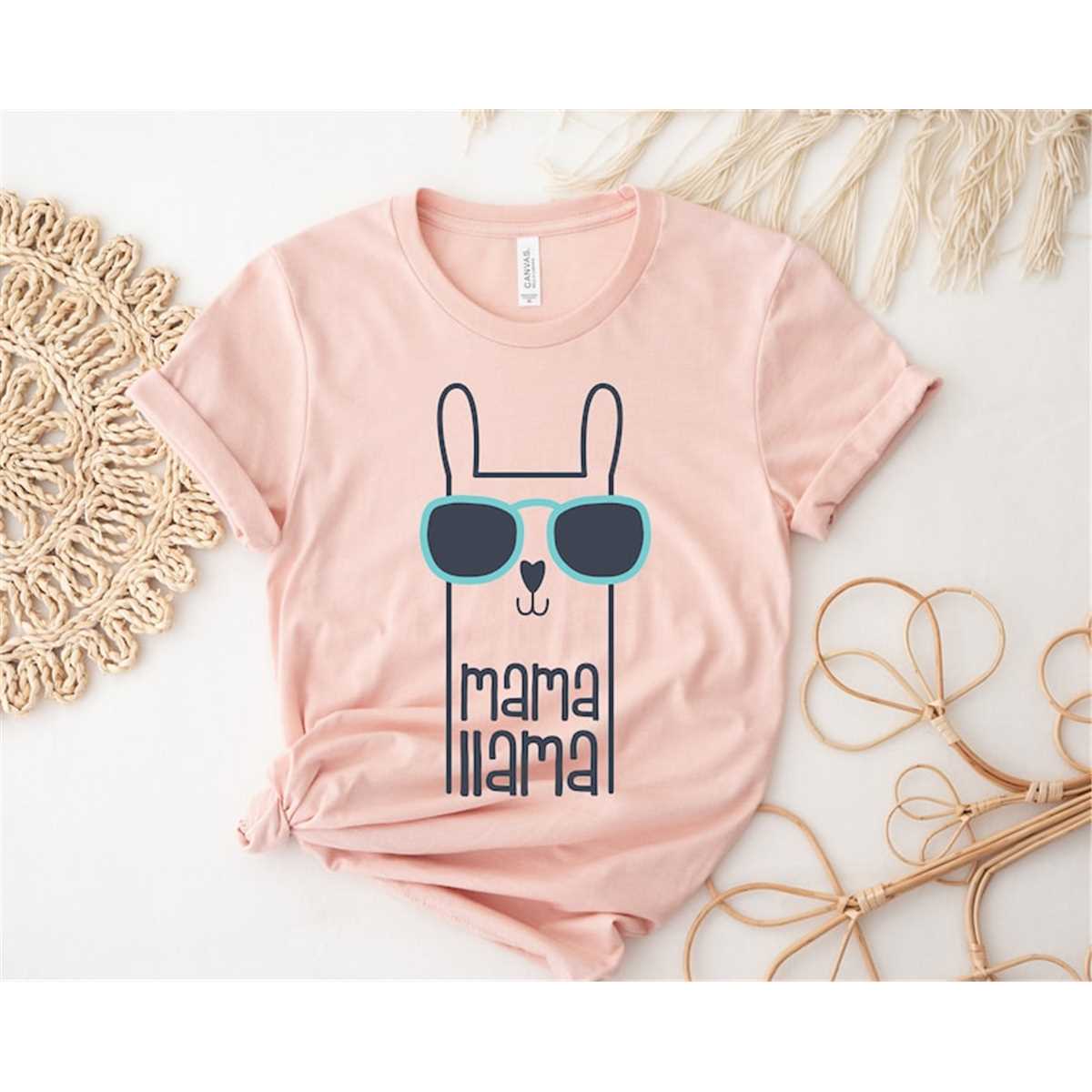 Mama Llama Shirt,Mom Shirt, Mama Shirt, Premium Shirt