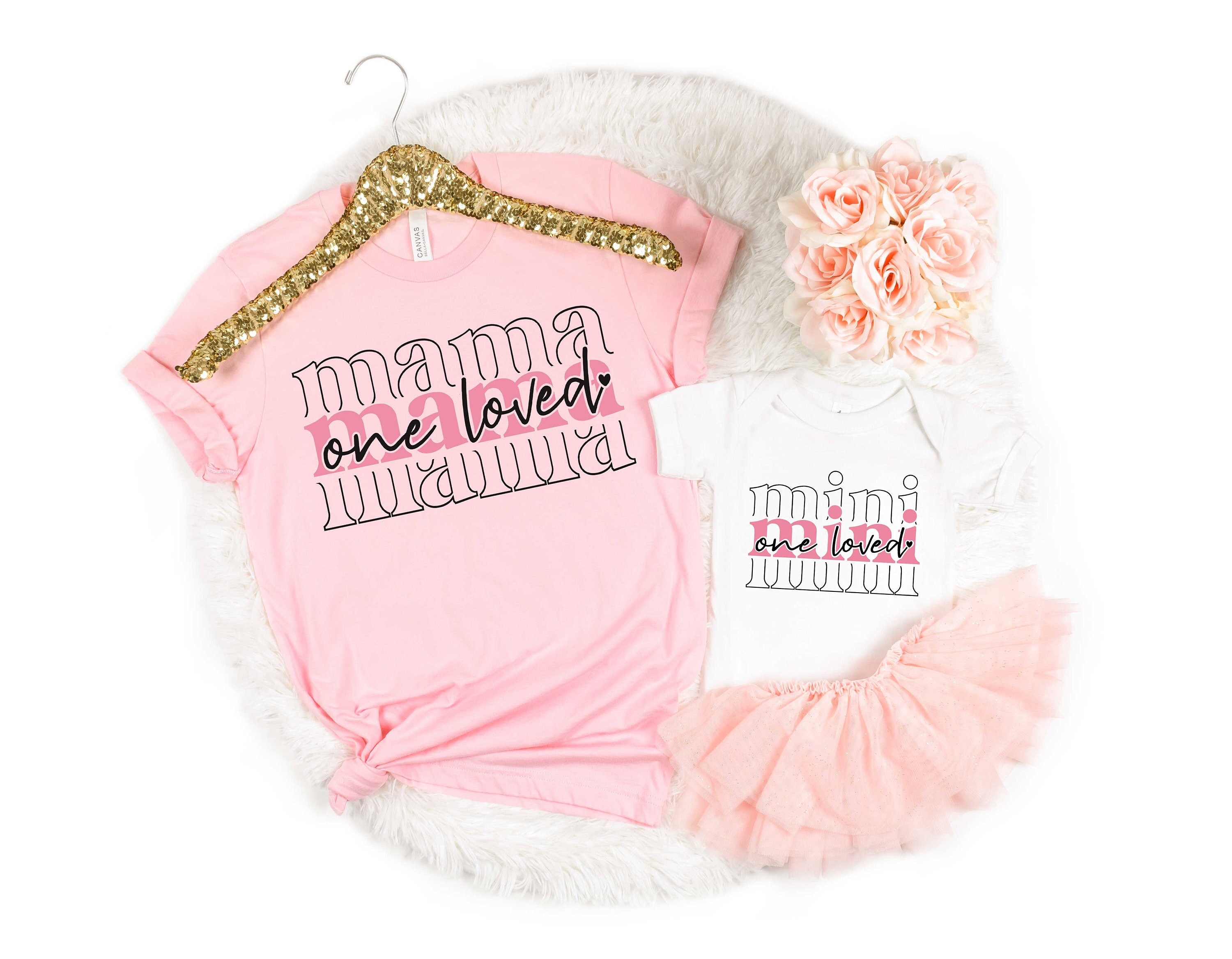 Mama Mini One Loved T-Shirt, Mom Shirt, Mama T- Shirt, Premium Shirt