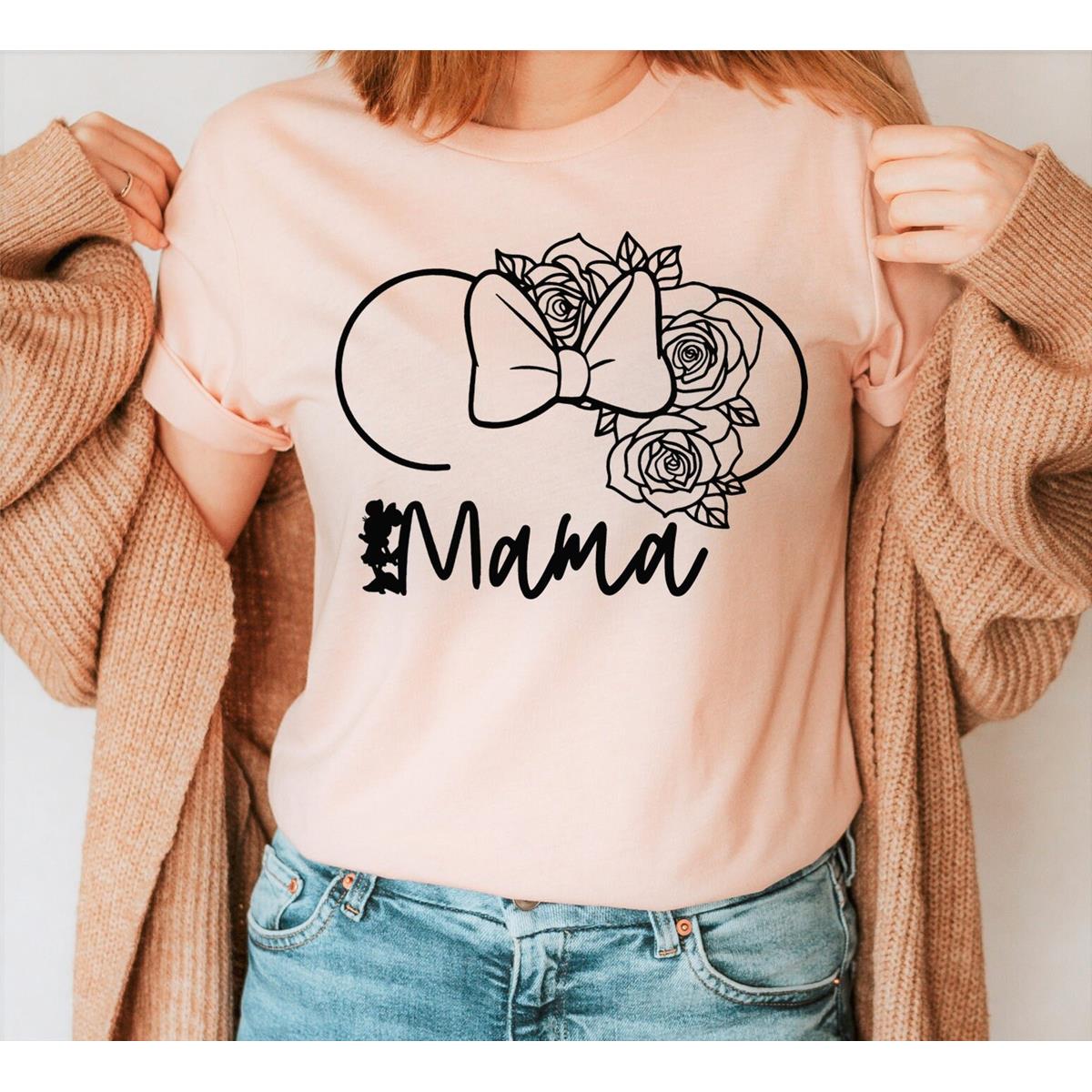 Mama Minnie . Mother'S Day Gift. Shirt, Mom Shirt, Mama T- Shirt, Premium Shirt