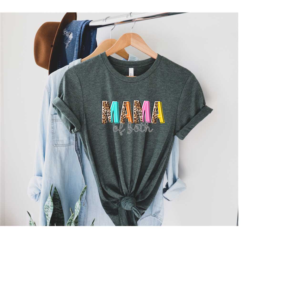 Mama Of Both T-Shirt, Mom Shirt, Mama T- Shirt, Premium Shirt