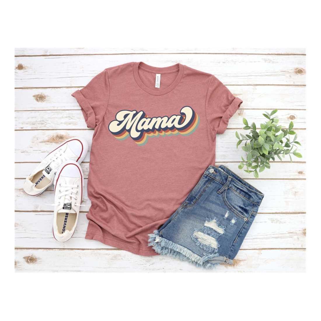 Mama Retro T-Shirt, Mom Shirt, Mama Shirt, Premium Shirt Design 19