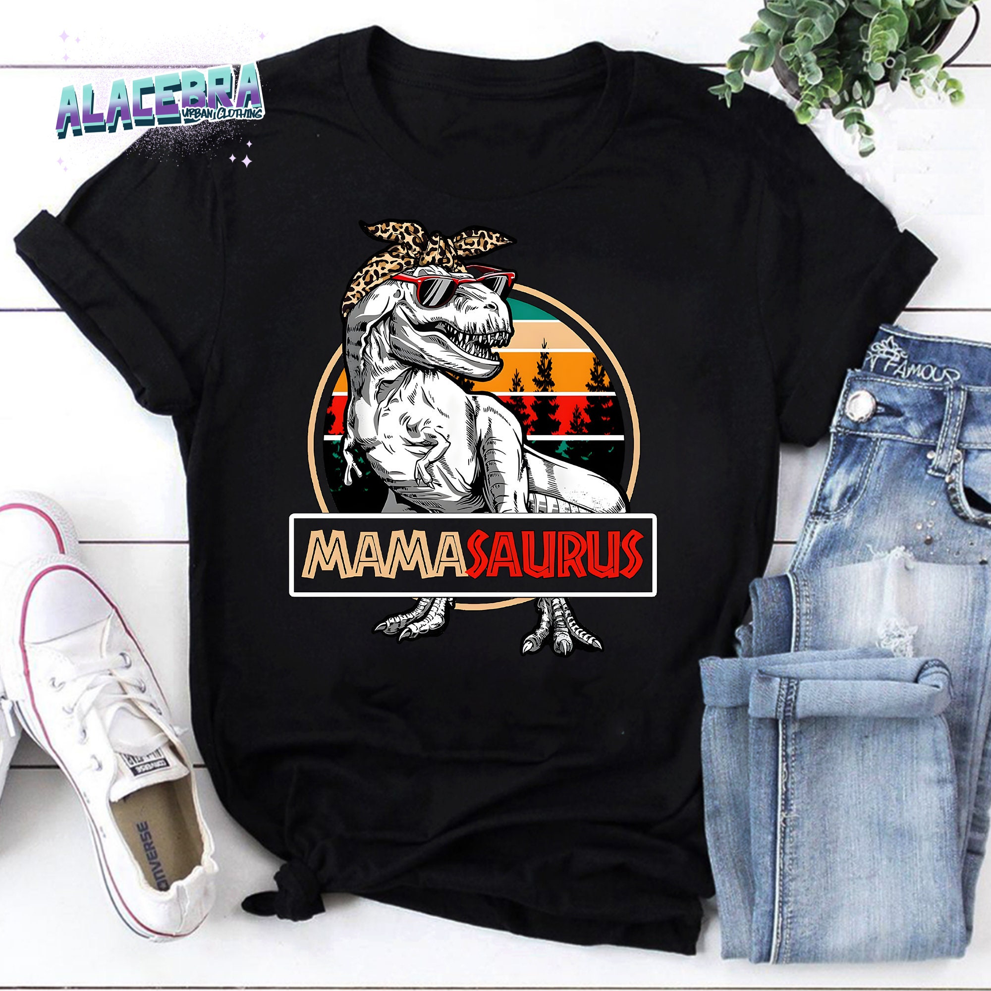 Mama Saurus Dinosaur Mom Mothers Day Vintage Shirt, Mom Shirt, Mama Shirt, Premium Shirt