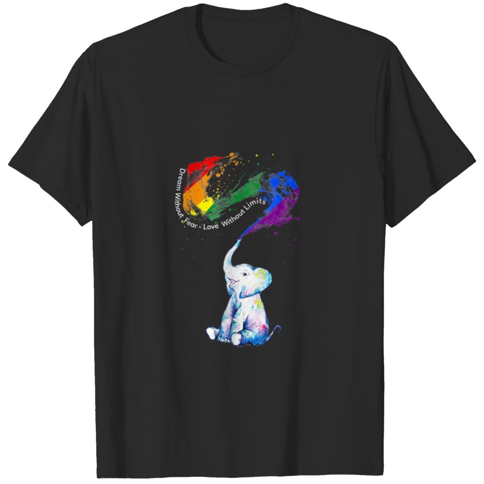 Men Womens Kids Elephant Lgbt Tshirt Lgbt Pride T-Shirt
