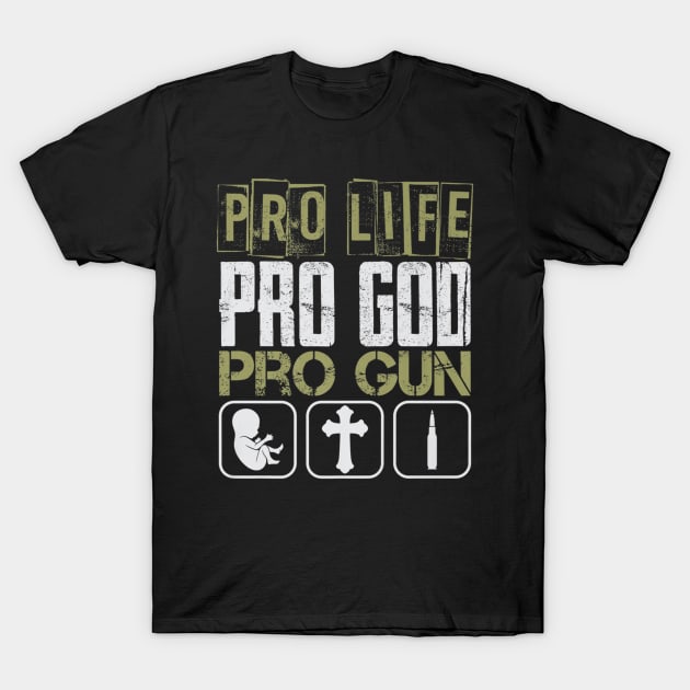 Mens Pro Life Pro God Pro Gun American Patriot Veteran T-Shirt July 4Th Tshirt, July 4Th Tee, Independence Premium Shirt