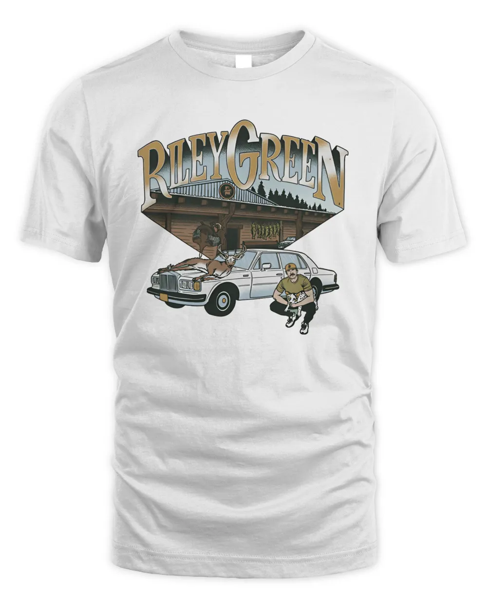 Merchbar Merch Riley Green Retro Rolls Royce Shirt, Premium Shirt