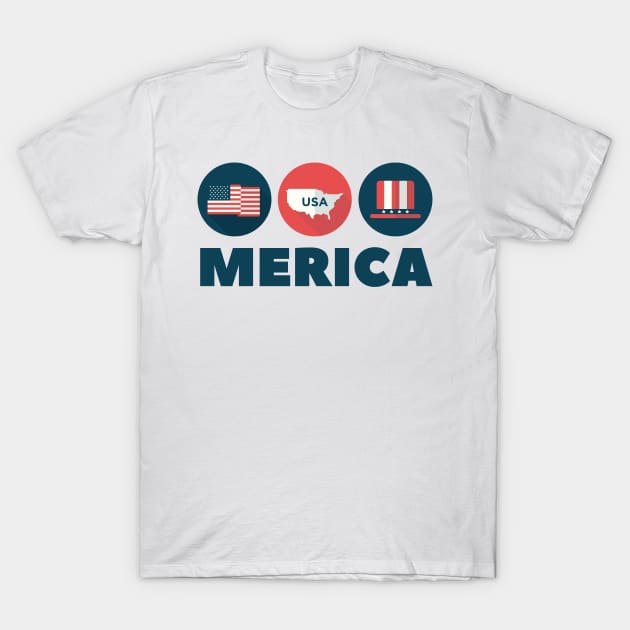 Merica Chemise Vintage T-Shirt July 4Th Tshirt, July 4Th Tee, Independence Premium Shirt