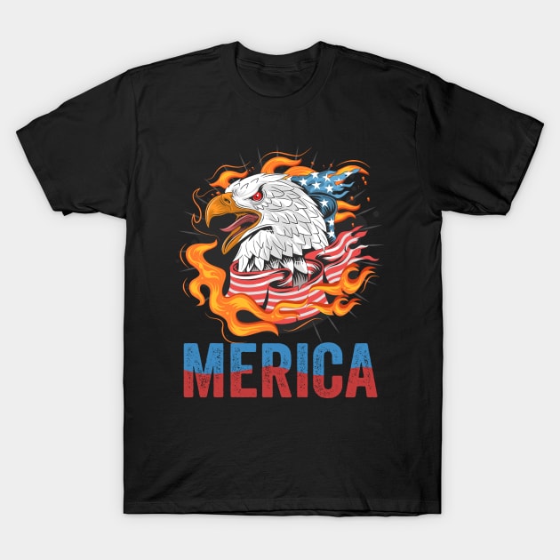 Merica Eagle Independence Day Gift T-Shirt July 4Th Tshirt, July 4Th Tee, Independence Premium Shirt