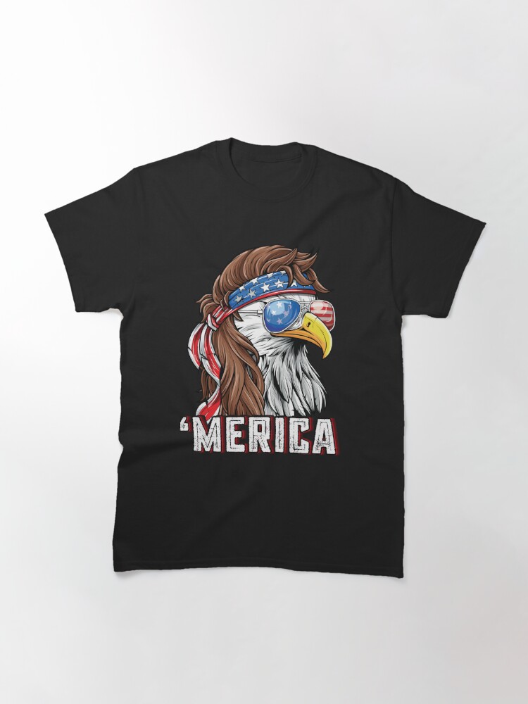 Merica Usa Flag Patriotic 4Th Of July Bald Eagle Classic T-Shirt July 4Th Tshirt, July 4Th Tee, Independence Premium Shirt