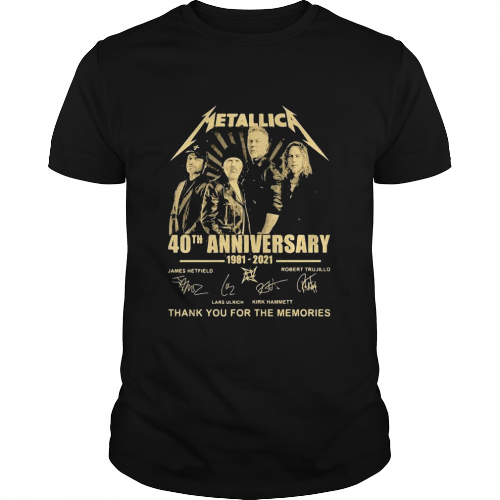 Metallica 40Th Anniversary Thank You For The Memories Signature Shirt, Premium Shirt