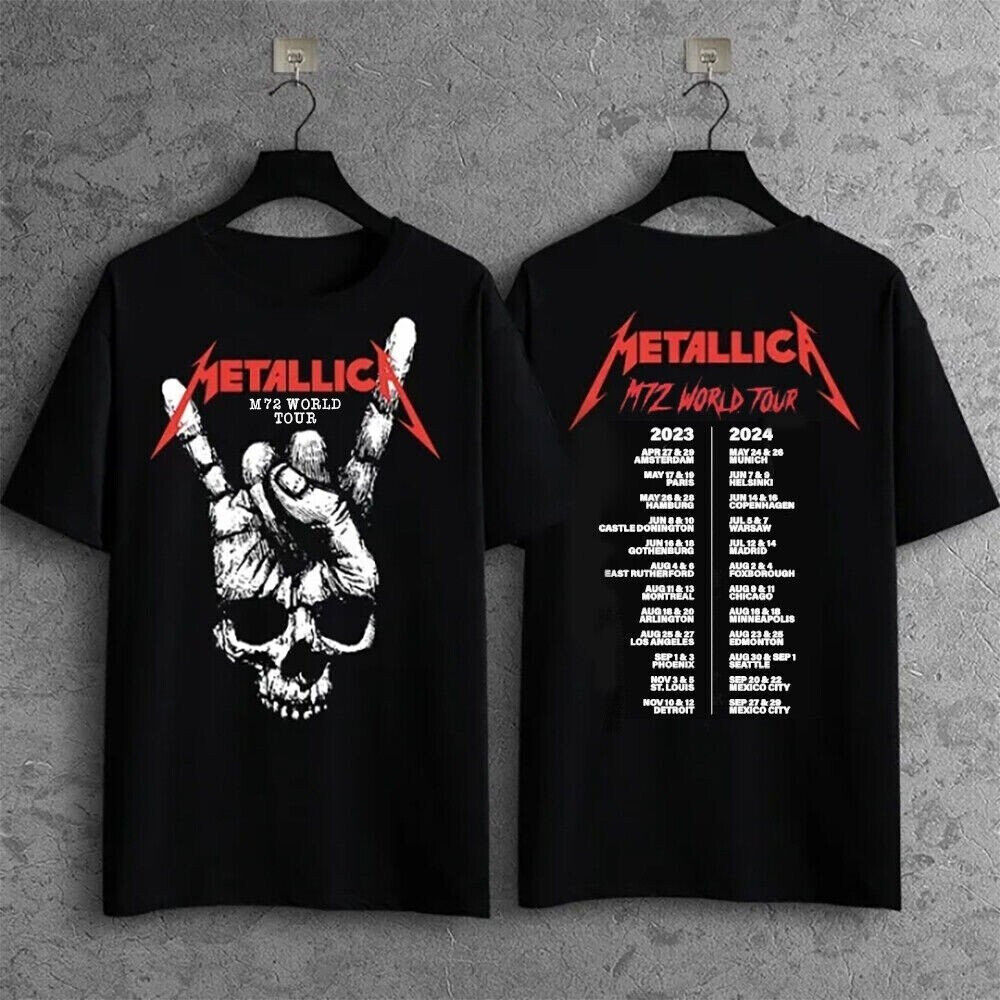 Metallica Metal Band 2023 2024 M72 World Tour Music Event T-Shirt S-5Xl Gift Fan