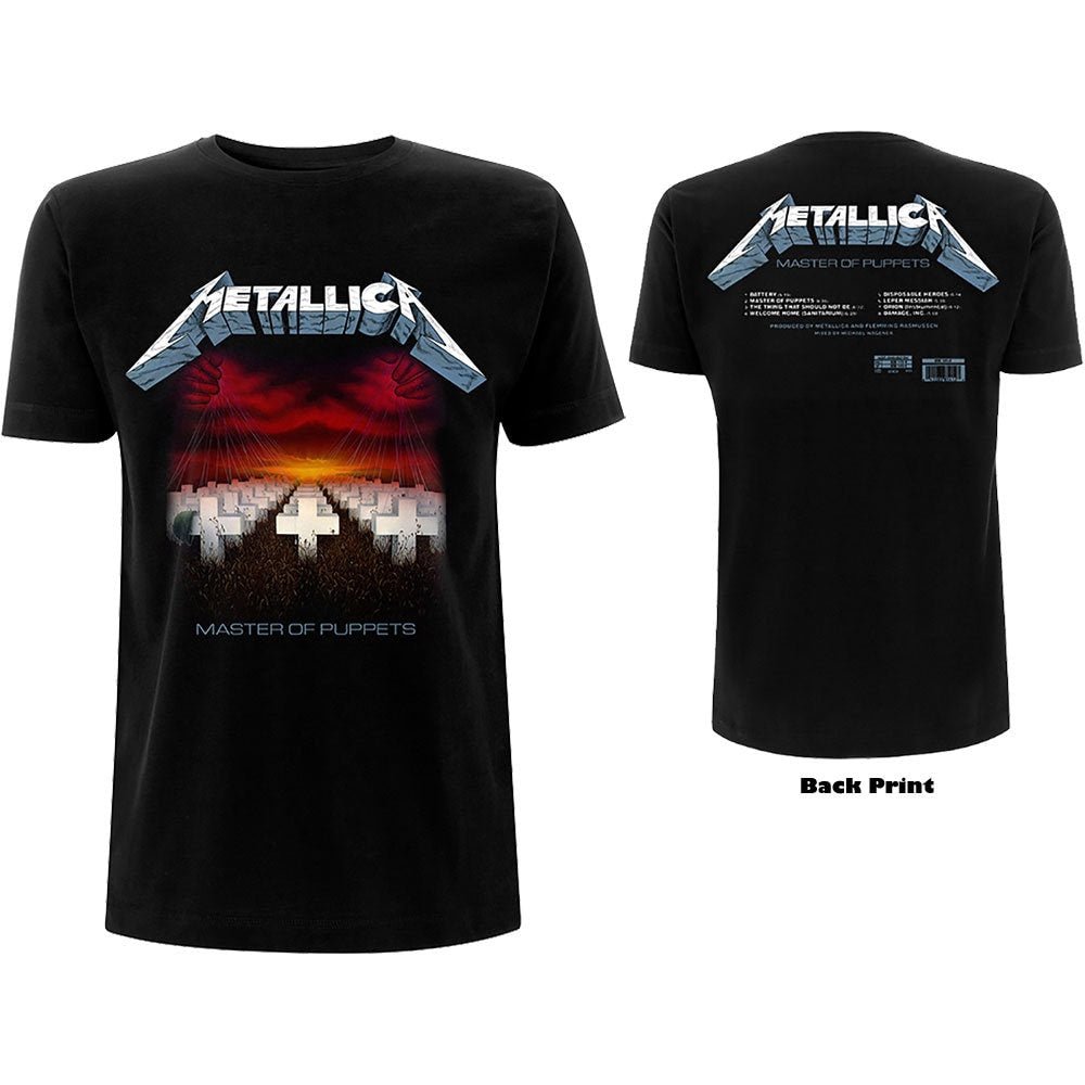 Metallica T-Shirt - Master Of Puppets Tracks