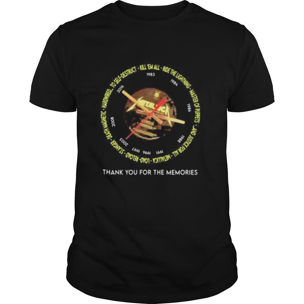 Metallica To Self Kill Em All Ride The Lightning Master Of Puppets And Justice For All Thank You For The Memories Shirt, Premium Shirt