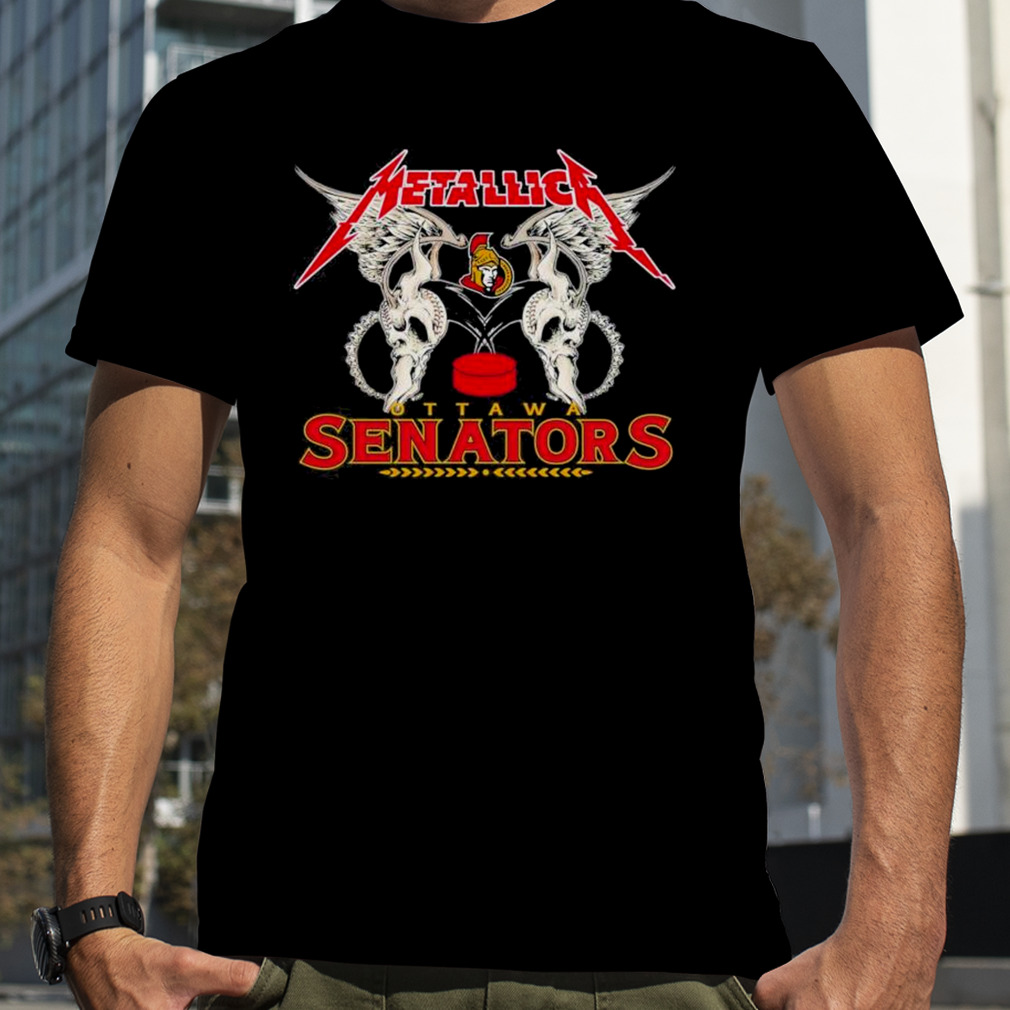 Metallica Wings Ottawa Senators Logo T-Shirt, Premium Shirt