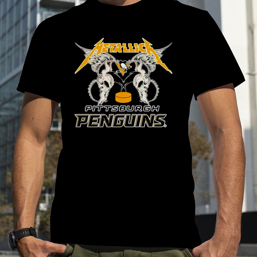Metallica Wings Pittsburgh Penguins Lions Logo T-Shirt, Premium Shirt