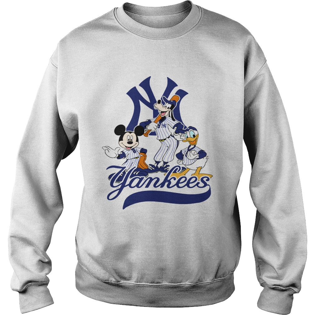Mickey Mouse Pluto Donald Duck New York Yankees Hoodie