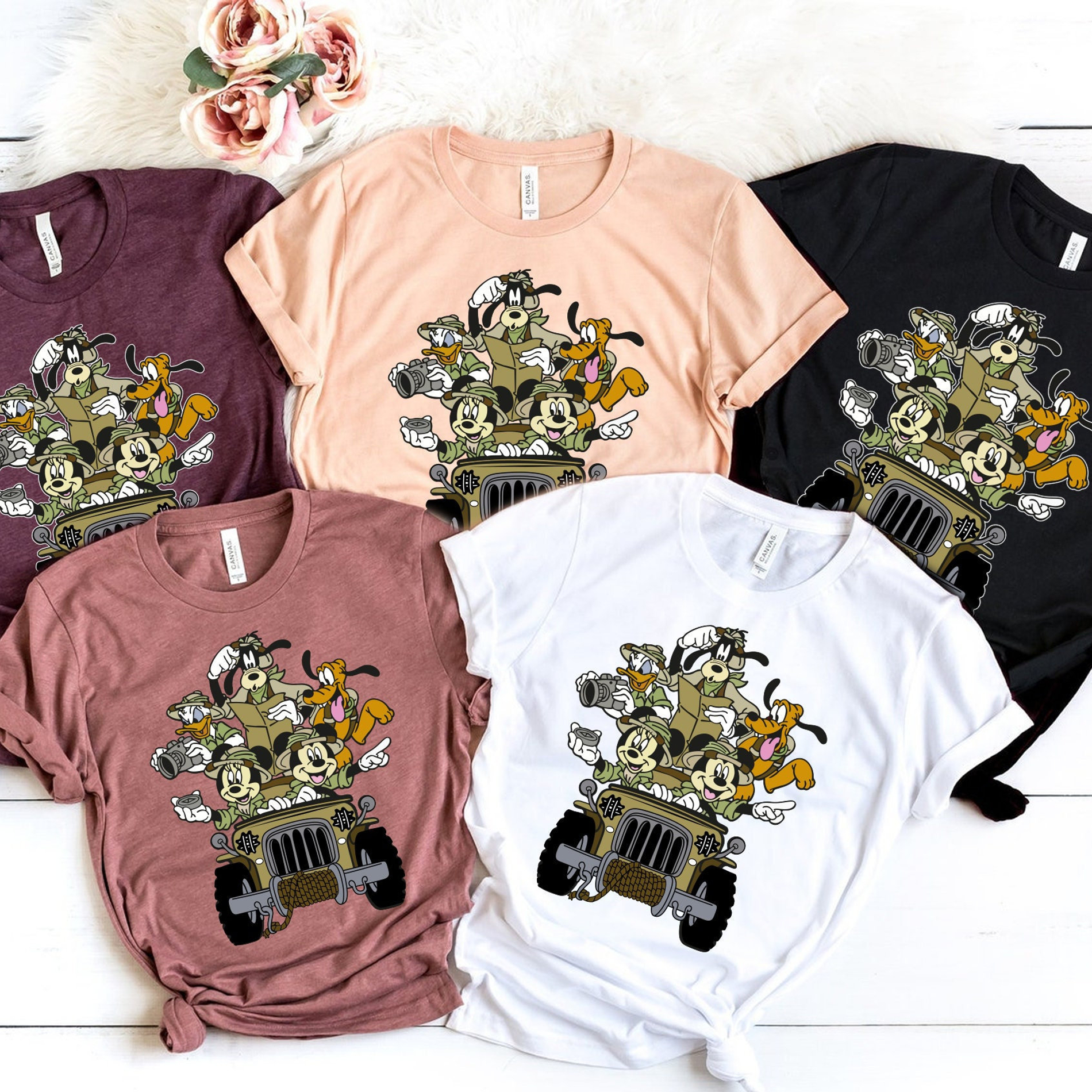 Mickey N Friends Animal Kingdom Safari Jeep Shirt, Disney Shirt, Mouse Shirt, Cute Disney Shirt