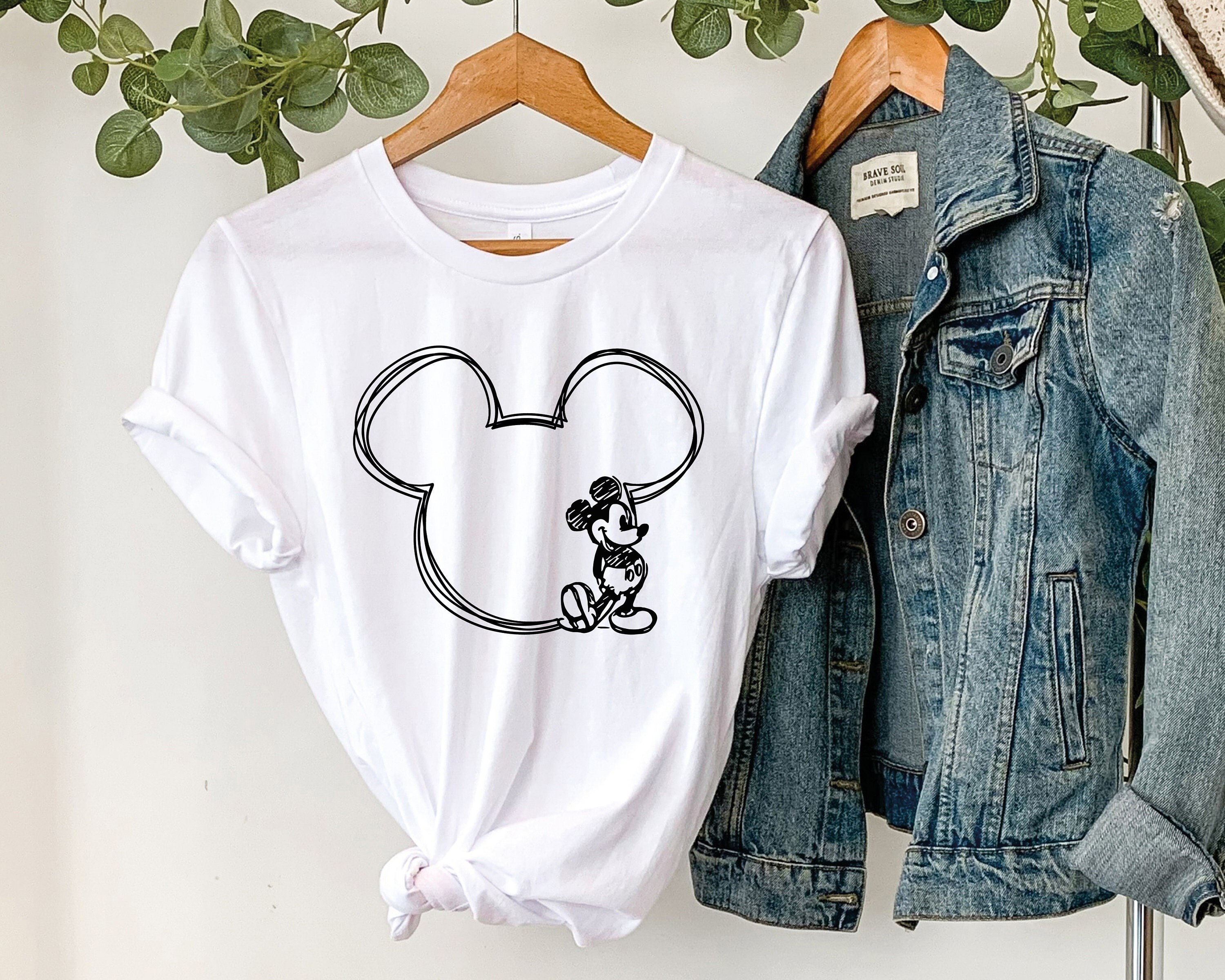 Mickey Sketch Shirt, Simple Disney Shirt, Mickey Ears Shirts, Disney Vacation Shirt