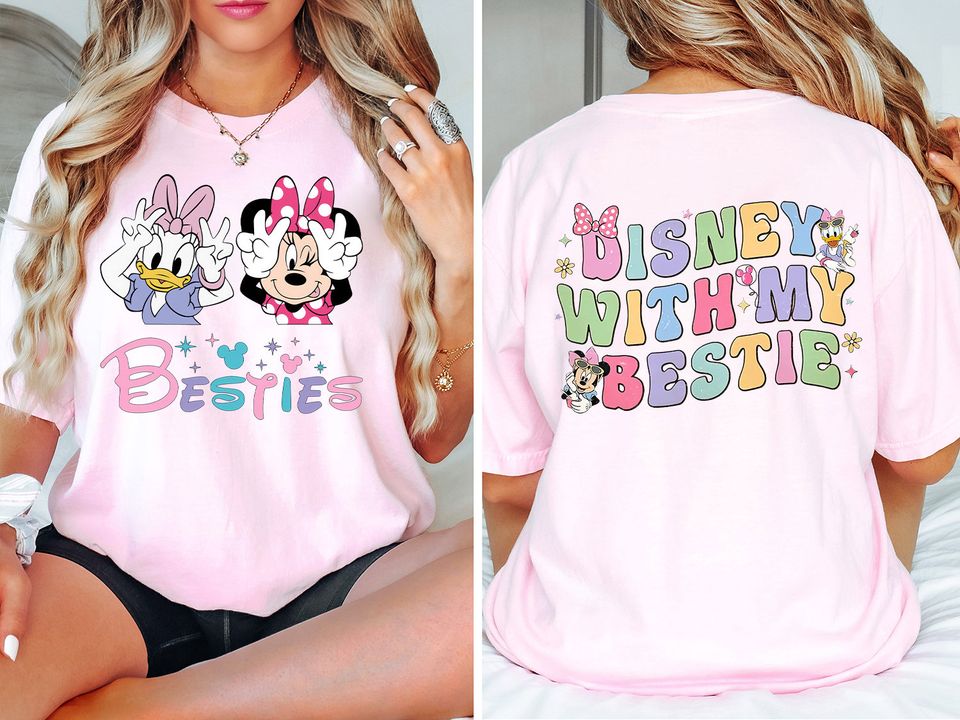 Minnie Daisy Disney With My Bestie Double Sided Shirt