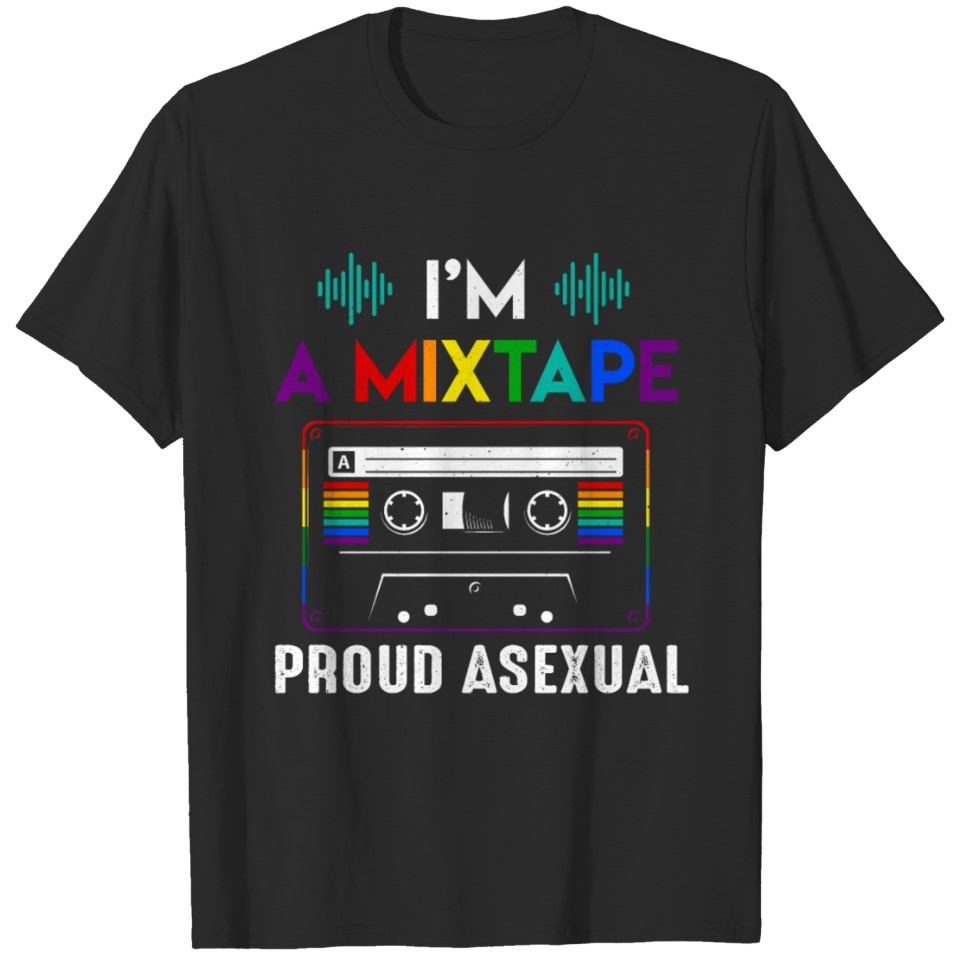 Mixtape Proud Asexual Pride Lgbt Pride Month T-Shirt