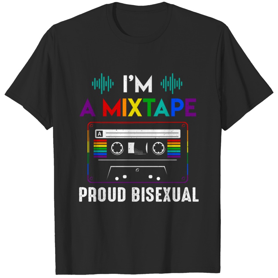 Mixtape Proud Bisexual Gay Pride Lgbt Pride Month T-Shirt