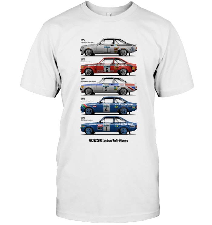 Mk2 Escort RAC Lombard Rally Winners T Shirt