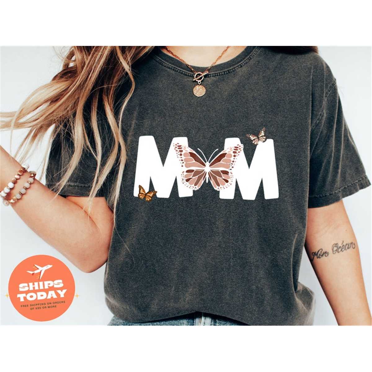 Mom Butterfly T-Shirt, Mom Shirt, Mama Shirt, Premium Shirt 14