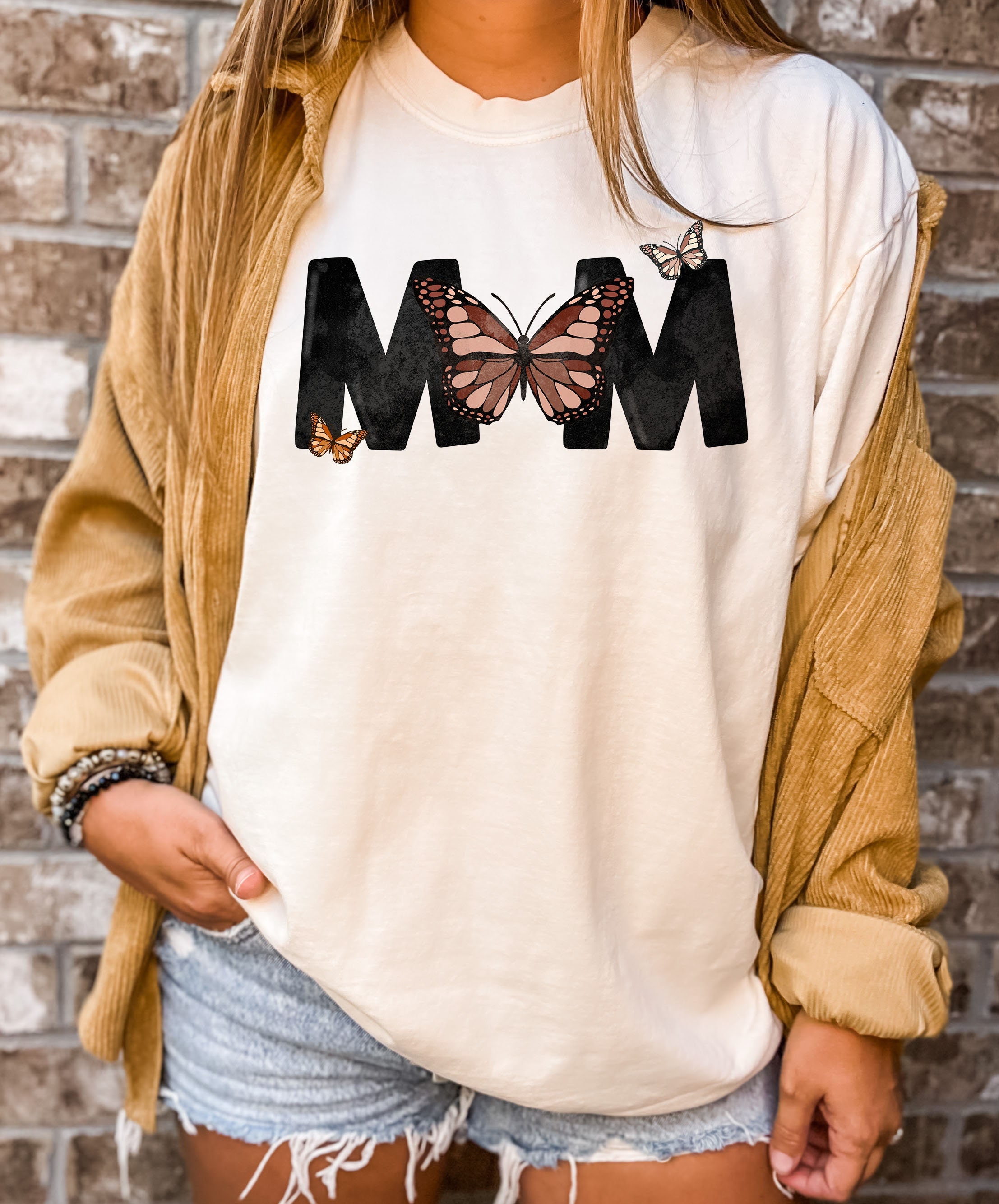 Mom Butterfly TT-Shirt, Mom Shirt, Mama T- Shirt, Premium Shirt