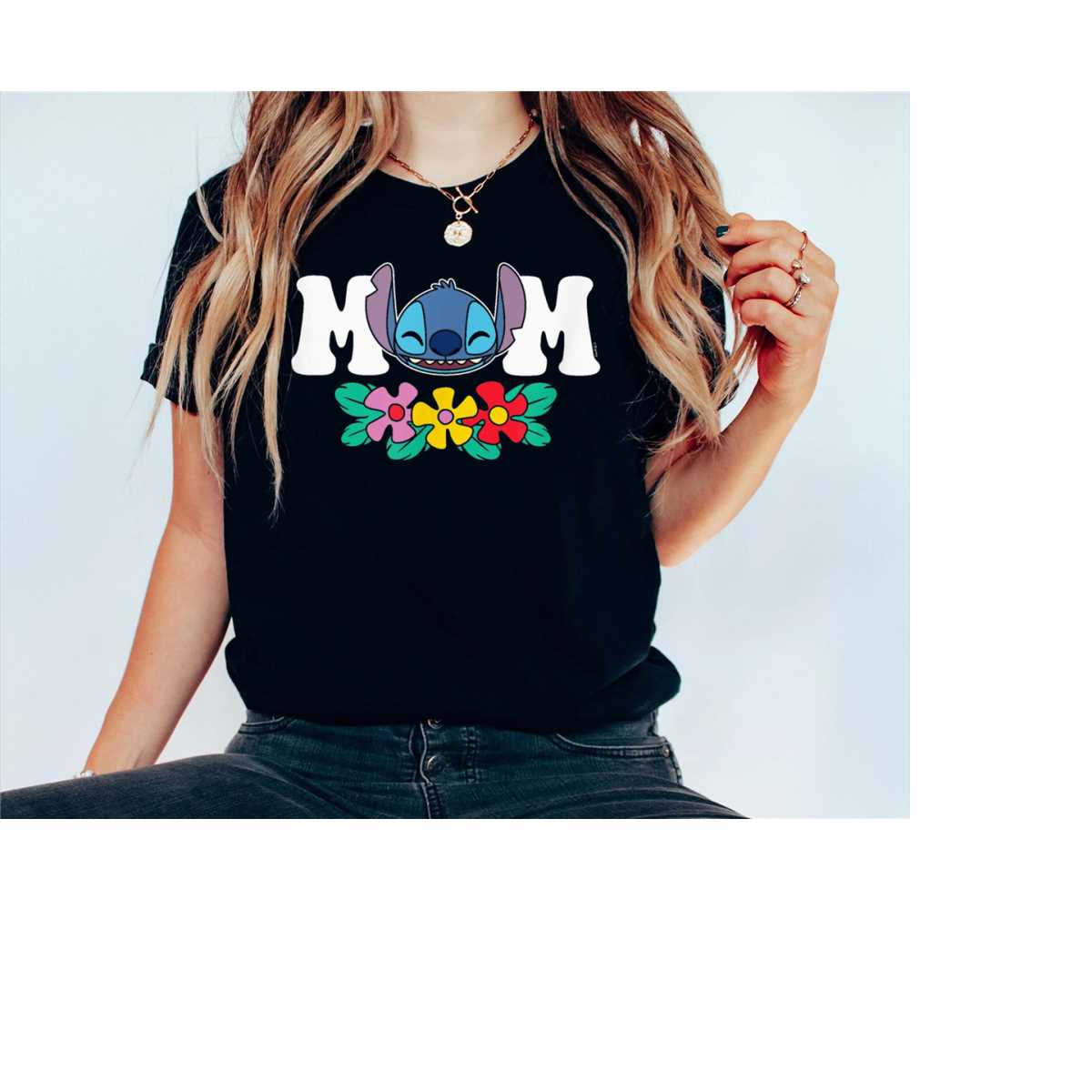Mom Floral Flowers T-Shirt, Mom Shirt, Mama T- Shirt, Premium Shirt