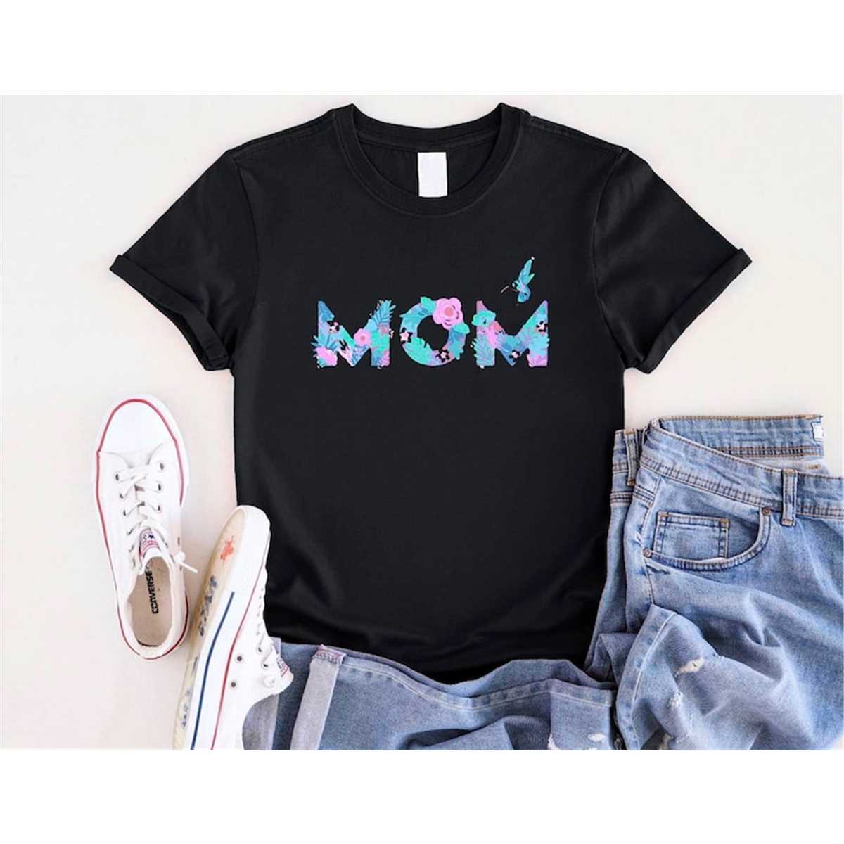 Mom Floral T-Shirt, Mom Shirt, Mama T- Shirt, Premium Shirt