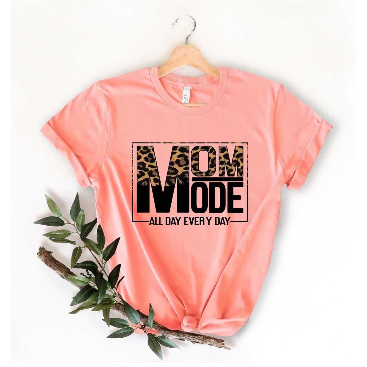 Mom Leopard T-Shirt, Mom Shirt, Mama T- Shirt, Premium Shirt