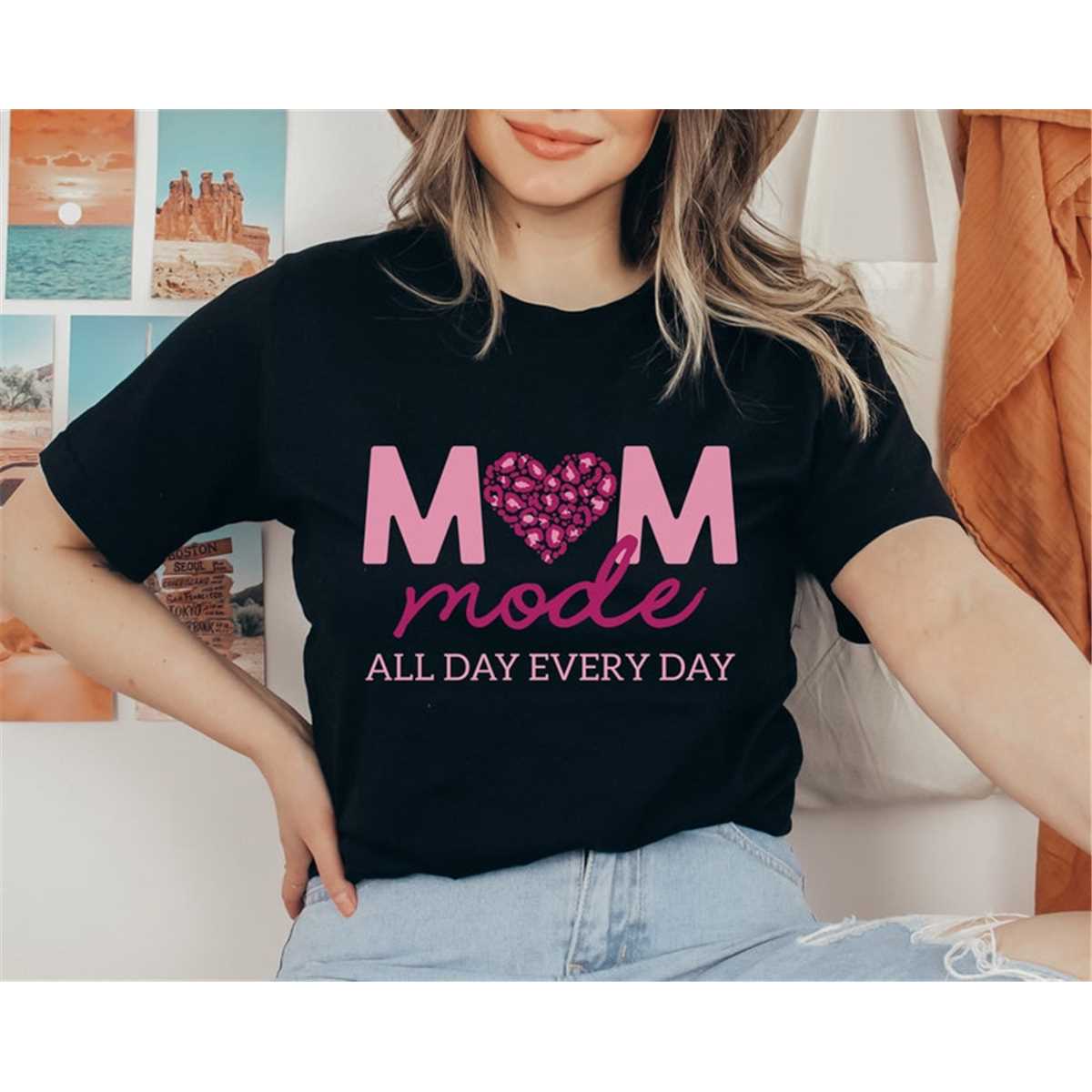 Mom Mode TT-Shirt, Mom Shirt, Mama T- Shirt, Premium Shirt