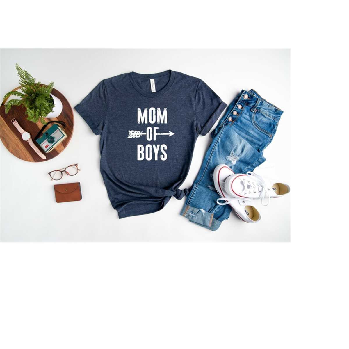 Mom Of Boys T-Shirt, Mom Shirt, Mama Shirt, Premium Shirt