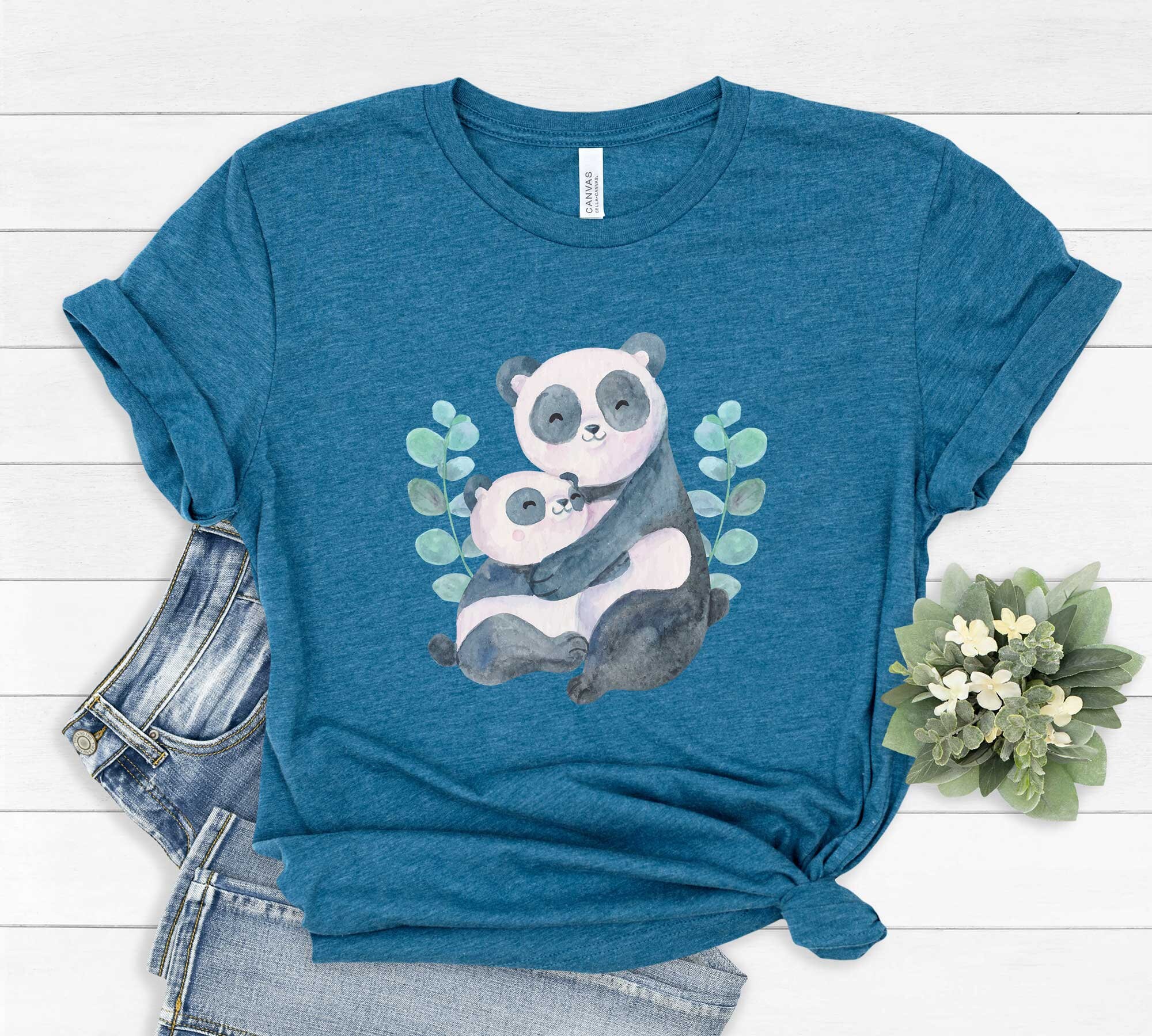 Mom Panda T-Shirt, Mom Shirt, Mama T- Shirt, Premium Shirt