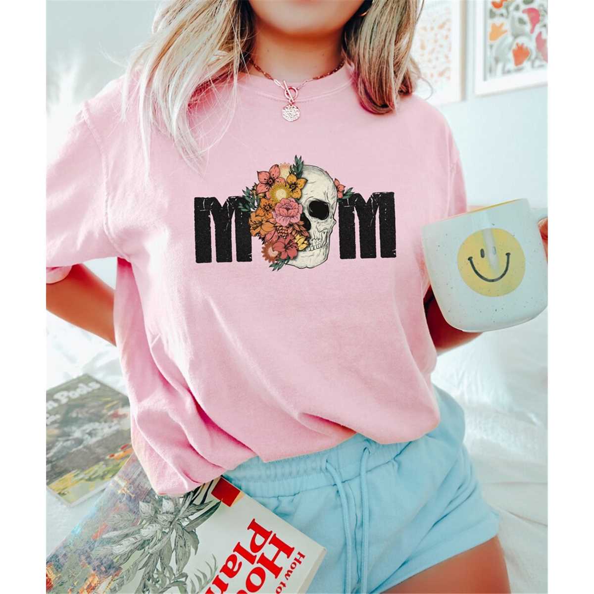 Mom Skull T-Shirt, Mom Shirt, Mama Shirt, Premium Shirt 10