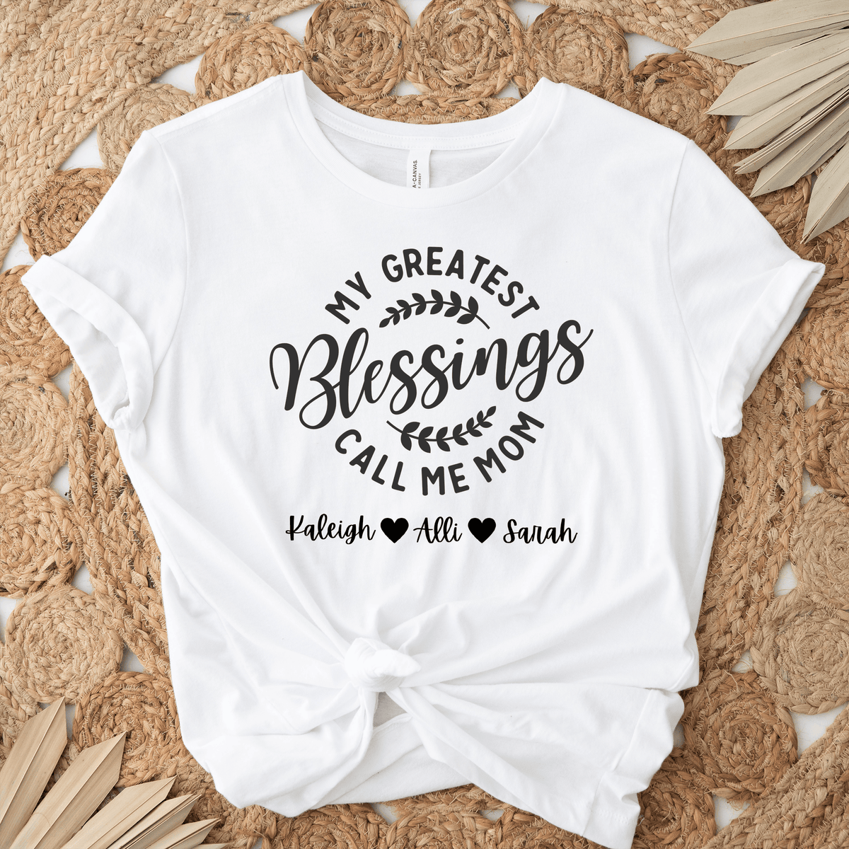 Moms Greatest Blessings Womens T Shirt