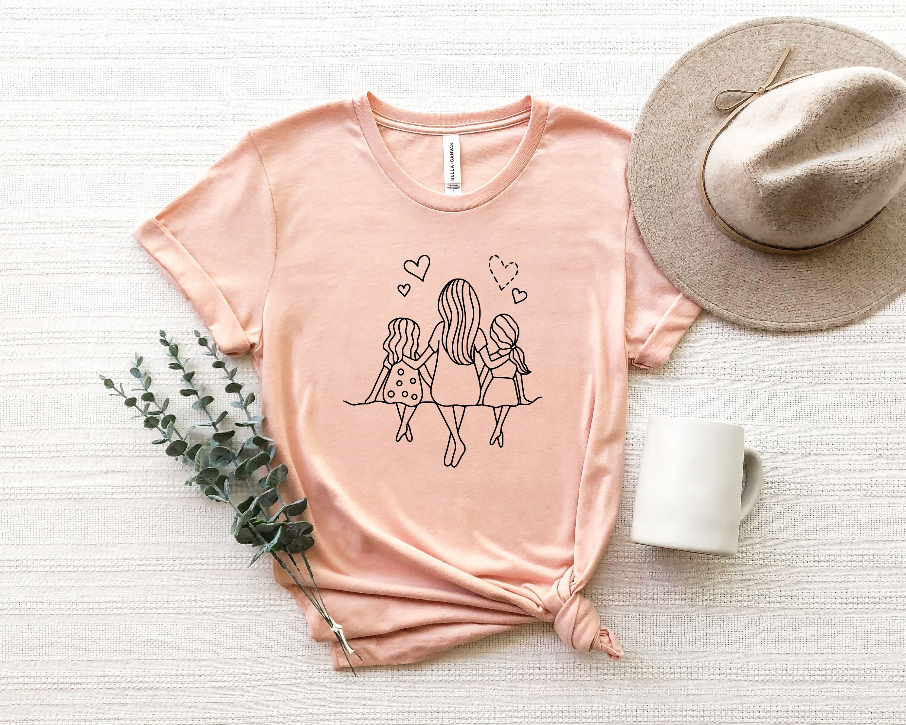 Mother And Daughters T-Shirt, Mom Shirt, Mama T- Shirt, Premium Shirt