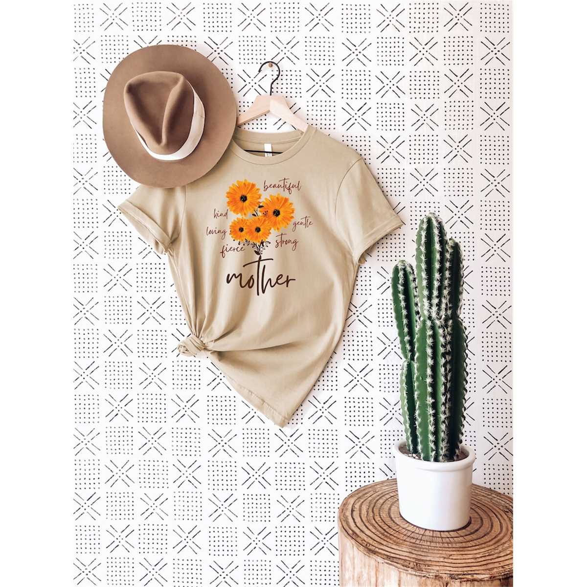 Mother Flower Shirt, Mom Shirt, Mama T- Shirt, Premium Shirt