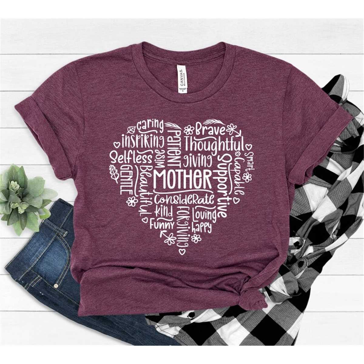 Mother Heart In Sayings Shirt, Mom Shirt, Mama Shirt, Premium Shirt 6