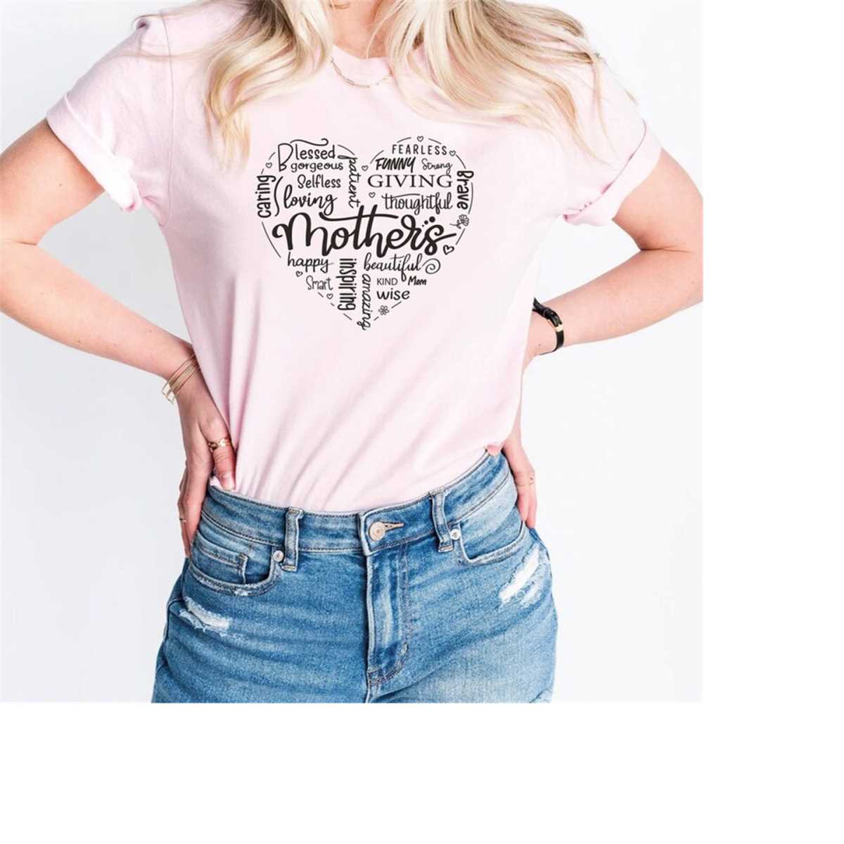 Mother Heart T-Shirt, Mom Shirt, Mama Shirt, Premium Shirt 14